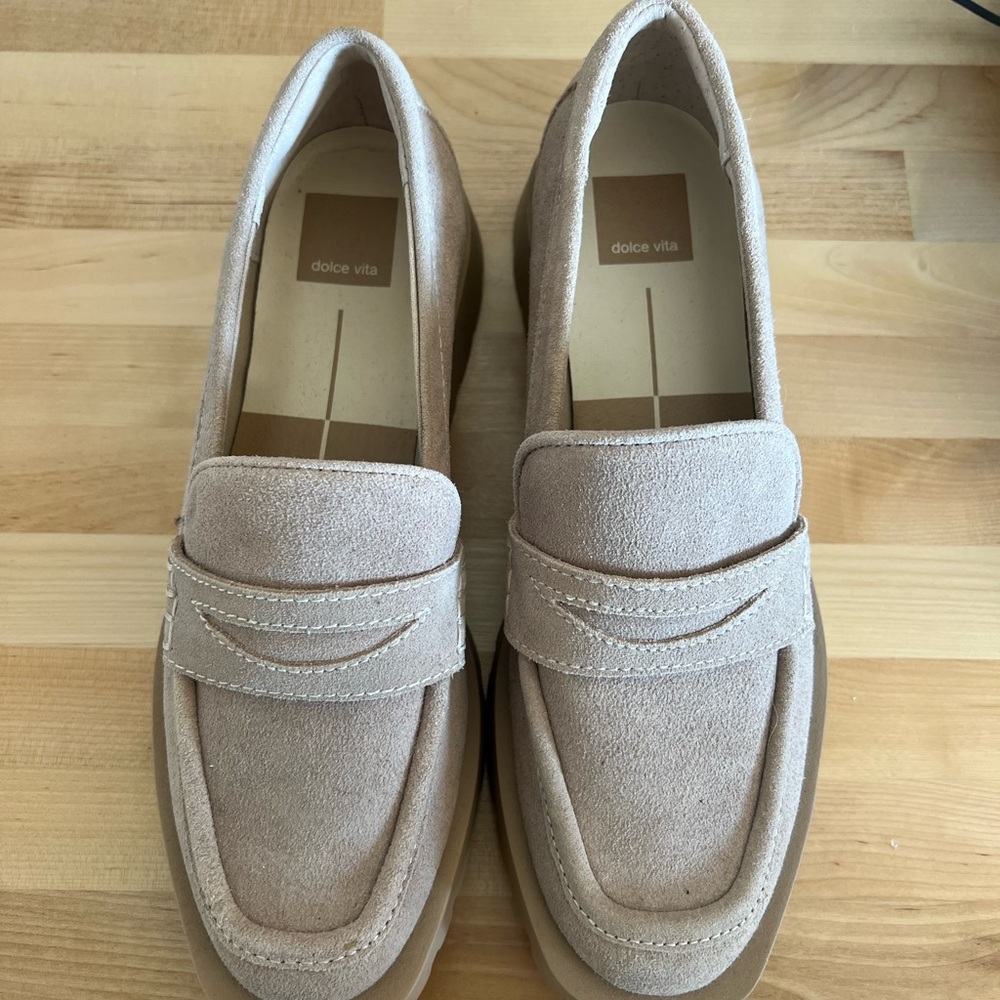 Dolce Vita Light Tan Suede Loafers